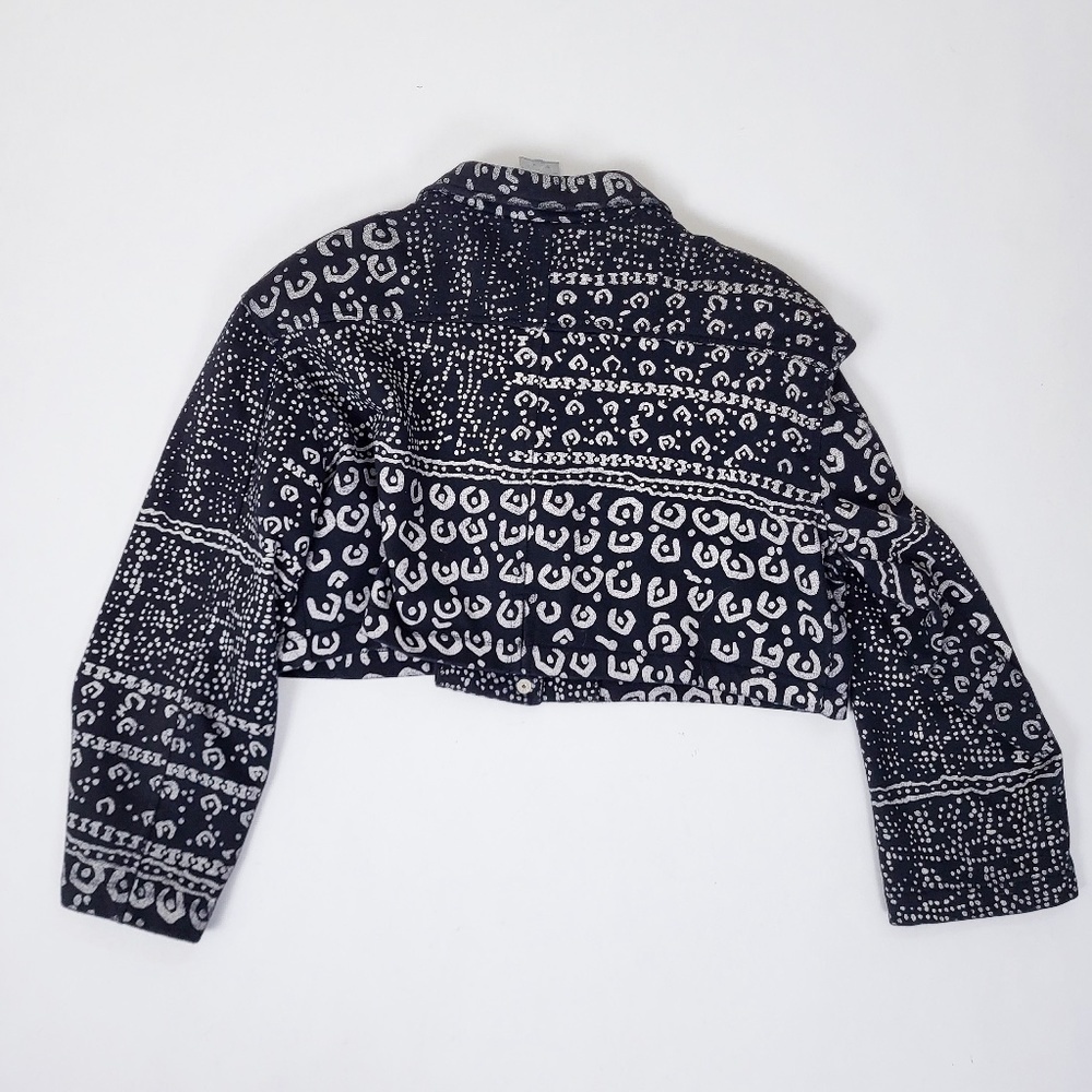 80's Le Chataeu blazer cropped vintage 90s jacket abstract crop - Picture 11 of 13